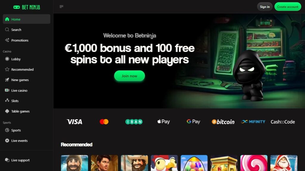 betninja bookmaker zonder cruks homepage